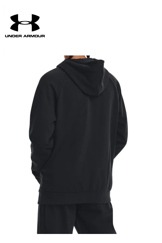 Under Armour férfi pulóver kapucnis fekete Rival Fleece logo HD 1379758