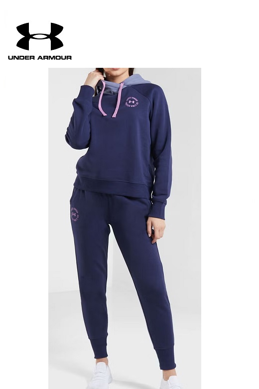 Under Armour női pulóver kapucnis sötétkék Rival fleece CB hoodie 1373031-410