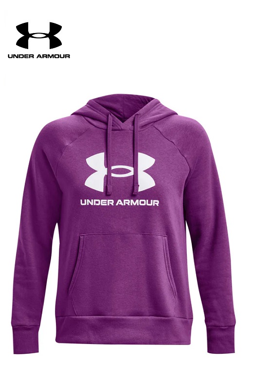 Under Armour női  pulóver kapucnis - lila Rival Fleece