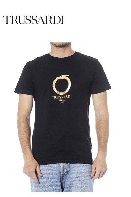 Trussardi férfi póló - fekete Trussardi férfi póló - fekete