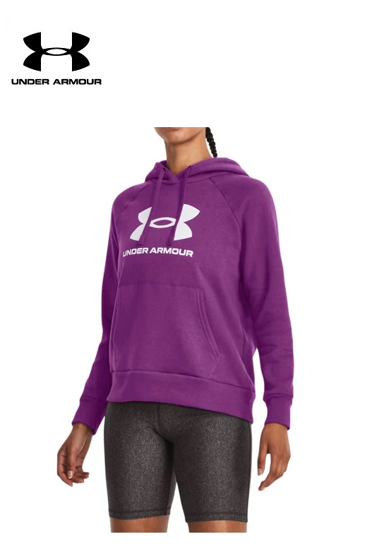 Under Armour női pulóver kapucnis - lila Rival Fleece Under Armour női pulóver kapucnis - lila Rival Fleece